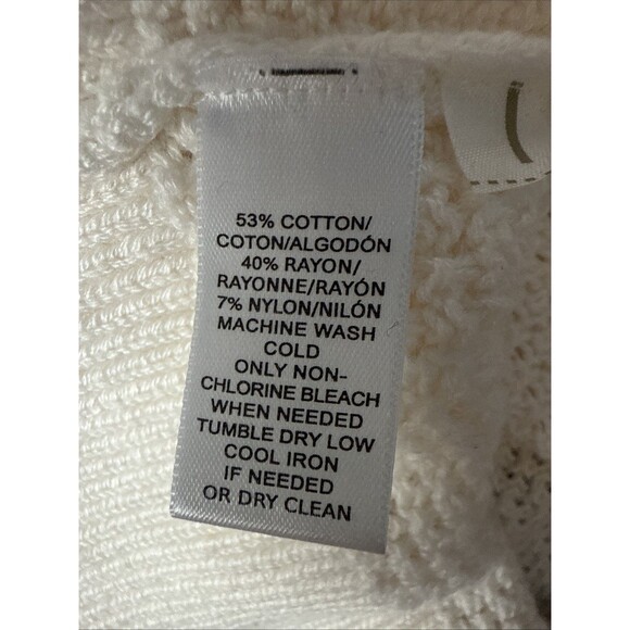 LOFT Womens Open-Knit Cream Small‎ Sweater Lightweight Feminine Classic - Picture 5 of 8